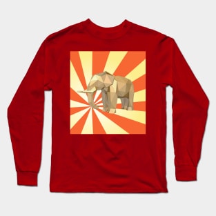 Colorful Elephant In Sun Ray Long Sleeve T-Shirt